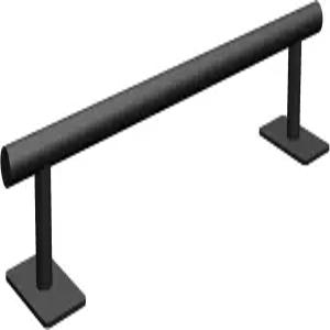 전문가용 핑거보드 플랫 레일 프리미엄 솔리드 스틸 건설 데크 램프 파크용 블랙 파우더 코팅 마감 미끄럼