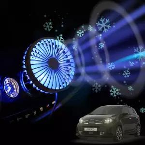 더뉴모닝 차량용 송풍구 호환 선풍기 시즌3쿨링팬 무드등 각도조절 숭거치 시원한 미니 작은 용써큘레이터