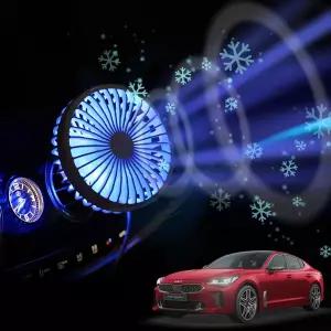 스팅어 차량용 송풍구 호환 선풍기 시즌3쿨링팬 무드등 각도조절 숭거치 시원한 미니 작은 용써큘레이터 용