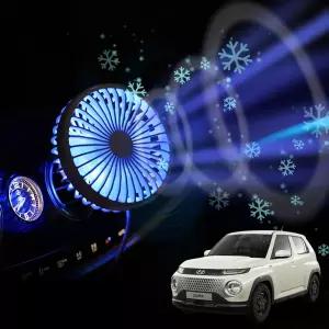 캐스퍼 차량용 송풍구 호환 선풍기 시즌3구형 USB포트 미니 휴대용 용선풍기 자동차 용에어서큘레이터 LED