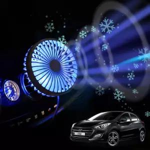 더뉴i30 차량용 송풍구 호환 선풍기 시즌3구형 USB포트 미니 휴대용 용선풍기 자동차 용에어서큘레이터 LED