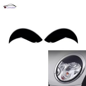 미니 R55 R56 R57 R58 R59 R60 클럽맨 컨트리맨 자동차 외부 헤드라이트 눈썹 장식 쌍꺼풀 스티커 액세서리