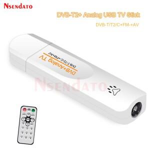 DVB-T2TC FM PVR 아날로그 USB TV 스틱 튜너 동글 PALNTSCSECAM 안테나 원격 제어 DVB T2 HD 수신기 Window