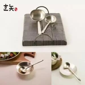 주방용 수제 방짜 유기 국자 소스 담는 신선로 숟가락