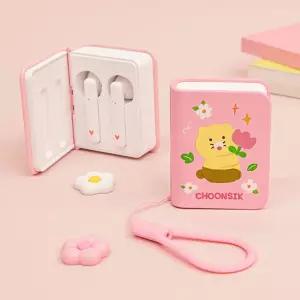 춘식이 책 무선 이어폰 1P 휴대용 블루투스 음악 운동 이어셋 핸즈프리 실리콘캡 캐릭터 귀여운 예쁜 가벼