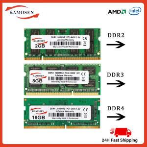 DDR2 DDR3L DDR4 2GB 8GB 4GB 16GB 노트북 RAM 1333 1600 2400 2666 3200 204pin So DIMM 노트북 메모리 DDR3 RAM 8gb PC3 RAM DDR4 4GB