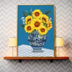 풍수인테리어 해바라기그림 액자 A3 7SUN2 풍수그림 돈들어오는 부자되는그림