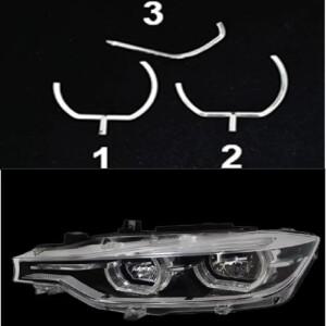 - BMW 호환 3 시리즈 F30 F35 LCI 주간 러닝 라이트 튜브 가이드 바 LED 천사 눈