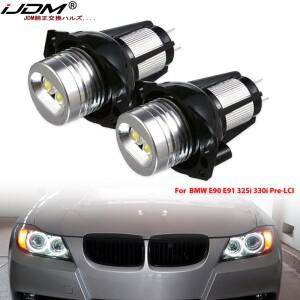 LED 엔젤 아이 헤일로 링 마커 전구 교체 BMW 호환 3 시리즈 E90 E91 325i 330i 제논 화이트 OEM 631171614