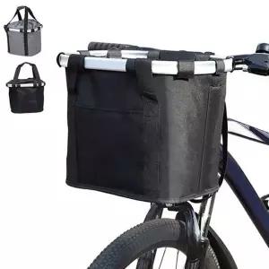 자전거 앞 바구니 탈부착 걸이식 접이식 자전거 바구니 옥스포드 쇼핑 보관 액세서리 넉넉한 생활 핸들