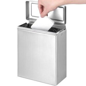 생리대 수납 벽걸이 탐폰 홀더, 욕실 청소용 쓰레기통 및 가정, 사무실 공중화장실용 무취 화장실(스테인리스 스틸)