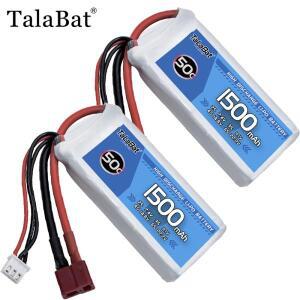 TalaBat 1500mAh 50C 7.4V 리포 배터리 RC 헬리콥터 쿼드콥터 FPV 레이싱 드론 부품 XT60 플러그 충전식