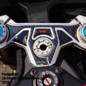 Panigale V2 2025 스티어링 플레이트 보호용 3D 스티커 오토바이 액세서리