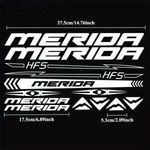 1세트 생생한 빨간색 메리다 로고 스티커 세트 자전거 노트북 스케이트보드 및 물병용  데칼