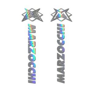 Marzocchi 빈티지 로고 어퍼 포크 그래픽 데칼 스티커 MX 2 쌍
