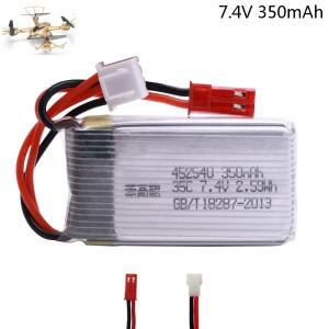 7.4v 350mah 452540 MJX X401H X402 JXD 515 배터리 RC 미니 소형 FPV 드론 쿼드콥터 헬리콥터 부품용 35C