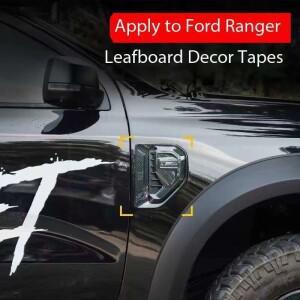 포드 레인저 레인지 외부 업그레이드 밝은 검정색 탄소 섬유 패턴 리프 패널 장식 패치 부품