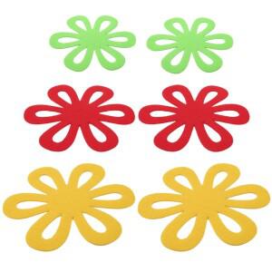 냄비 및 팬 보호대 6개 세트 칸막이 패드/스태킹 보호대/보호 분리용 분리기 패드