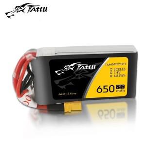 TATTU 2S 7.4V Lipo 배터리 650mAh 75C RC 헬리콥터 쿼드콥터 FPV 레이싱 드론 부품