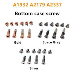 apple 호환 MacBook Air A1932 A2179 A2337 D 케이스 골드 슬리버 그레이 교체 용 새 하단 커버 나사