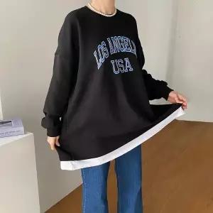 [하프클럽/]빅사이즈 512 로스엔젤스나염배색티 DRAQ349