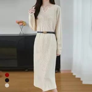 클라셰 디테일니트레이디원피스+벨트SET_B5W0567