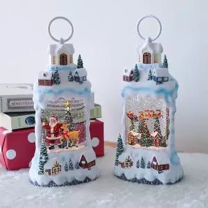 스노우 하우스 크리스마스 오르골 워터볼 LED 스노우볼 무드등 조명