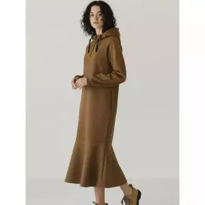 [하프클럽/막스까르띠지오]반집업 머메이드 후드넥 롱원피스