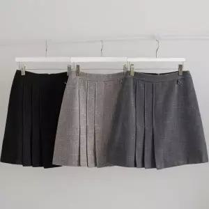 [하프클럽/]여성 겨울 플리츠 A라인 미니스커트 데이트룩 러블리