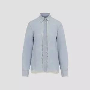 에르마노설비노 코튼 리넨 레이스 트림 셔츠 D482K405APTZD 44115