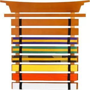 키드크래프트 무술 나무 벨트 홀더 걸이 디스플레이 8개용 (개인화되지 않음)