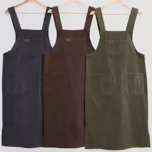 [하프클럽/]여성용 빅포켓 골덴 멜빵 롱원피스 속기모 옆트임 디자인