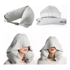 후드 휴대용 차량용 여행용 낮잠용 목쿠션 기내 후드목배게