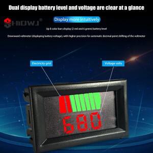 LCD 디지털 전압계 12V 24V 60V 72V 방수 전기 자동차 배터리 용량 표시기 납축전지 오토바이 테스터