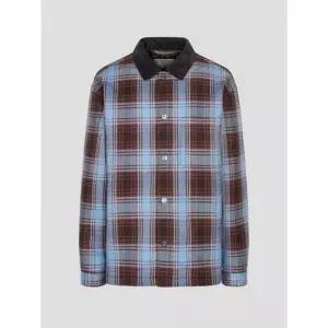 BEANPOLE MEN 테크 트위드 패딩 셔츠 - 스카이 블루