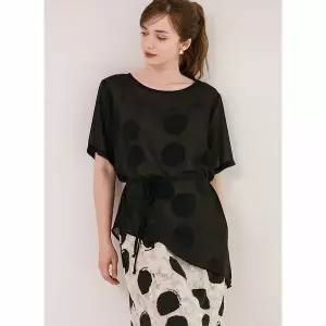 [하프클럽/막스까르띠지오]시스루 블라우스 레이어링 나시 원피스