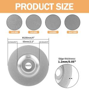 1pc 다이아몬드 샤프닝 휠 100mm 에머리 디스크 연마 400-1000 그릿 앵글 그라인더 주방 가위 도구