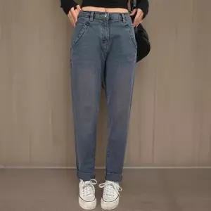 여성 슬림핏 워싱 청바지 스키니 데님 팬츠