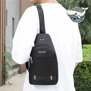 남성용 여행 크로스 슬링백 방수 가방 블랙