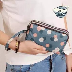 핸드 폰 사각 파우치 미니 스트랩 지퍼 가방