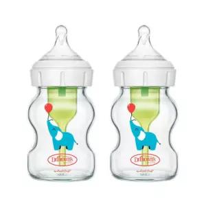닥터브라운 배앓이 유리 젖병 와이드넥 코끼리 150ml LON