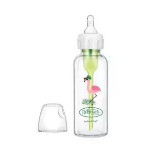 닥터브라운 배앓이 유리젖병 내로우넥 플라밍고 250ml LON
