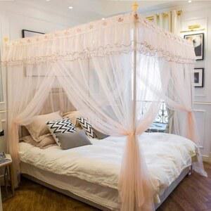 패브릭 침대 커튼 메쉬 보호 캐노피 차폐 네팅 사이즈 트윈 텐트 코팅 방사선 코너 포스트 여자 ADU용