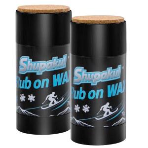 스노보드 왁스에 슈파쿨 2개 70g 문지르기, 코크 어플리케이터가 있는 휴대용 퀵 스키 왁스, 야외 베이스 보호를 위한 유니버설 왁싱 액세서리