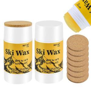 스키 스노보드 왁스 키트에 144g 문지르기, 휴대용 유니버설 노르딕 글라이드 크로스 컨트리 왁스, 8Pcs 코크 어플리케이터, 겨울철 야외 온도를 위한 퀵 왁싱 PFAS 프리 액세서리