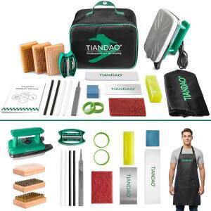 철, 왁스, 엣지 튜너, P-텍스, 베이스 브러시가 포함된 티안다오 스키 스노보드 튜닝 왁싱 키트에는 스크래퍼, 파일, 사포, 보관 가방 전체 DIY 유지 관리 도구 세트가 포함되어 있습니다