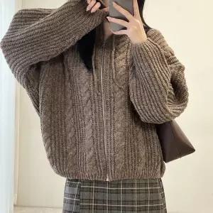 [신세계라이브쇼핑][옷자락] 여자 꽈배기니트 아방핏 퍼프 7컬러 후드집업 가디건