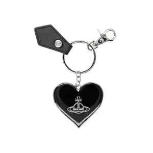 [비비안웨스트우드]26SS ORB 미러 하트 키링 블랙 8203011WU OM0014 N403
