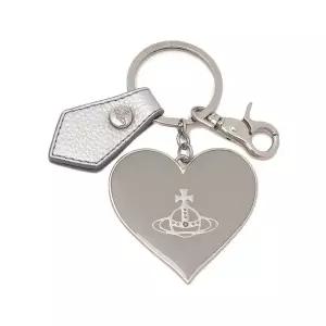 [비비안웨스트우드]26SS ORB 미러 하트 키링 실버 8203011WU OM0014 Q401