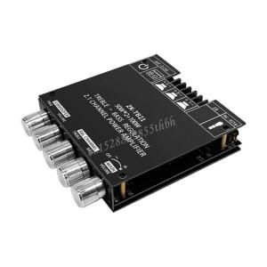 ZK TB21 2.1 채널 BT5.0 디지털 전력 증폭기 모듈러 와시 TPA3116D2 칩 보조 입력 50WX2+100W 서브 우퍼 Y4